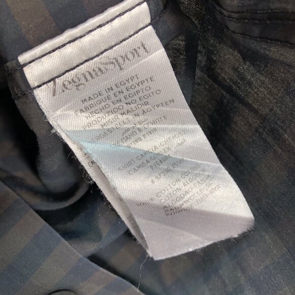 Zegna Sport Black Watch Shirt Men's M Black Brown Gingham Plaid Twisted‎ Cotton - Picture 14 of 16